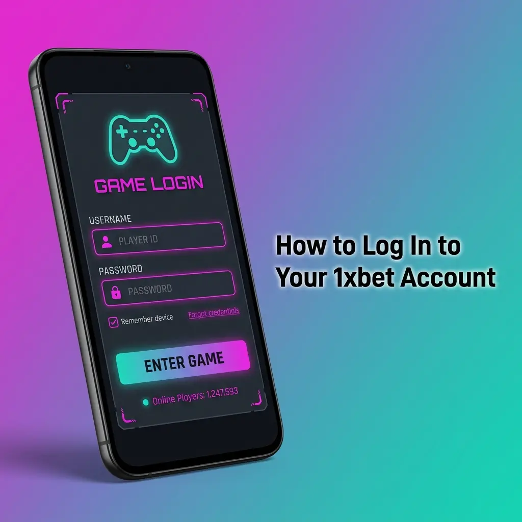 1xbet account login page showing sign in form with email, phone, or username and password fields